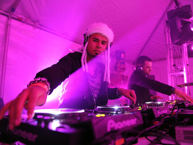 DJ Afrojack performs at Paris Hilton's Paris Electric Christmas holiday party Dec. 7, 2011, in Los Angeles. 