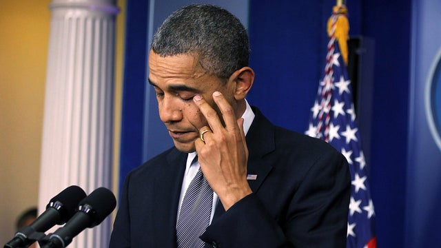Obama's emotional reaction to deadly Conn. school shooting 