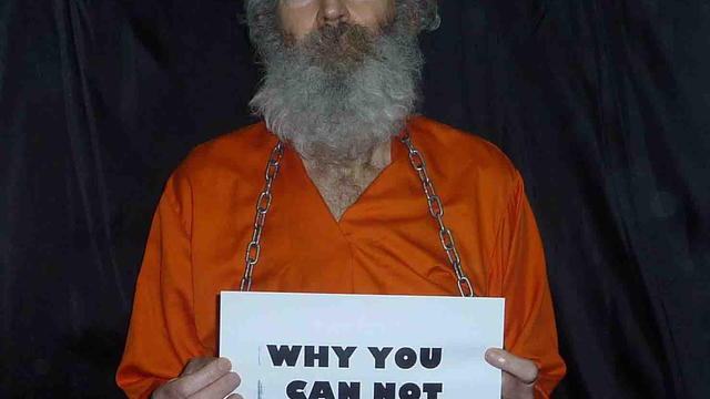 Retired FBI agent Robert Levinson seen captive in this undated photograph.undated 