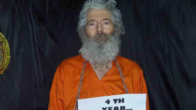 Retired FBI agent Robert Levinson seen captive in this undated photograph.undated  