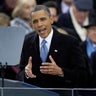 President Barack Obama deliver his Inaugural address at the ceremonial swearing-in at the U.S. Capitol during the 57th Presidential Inauguration in Washington, Monday, Jan. 21, 2013.  