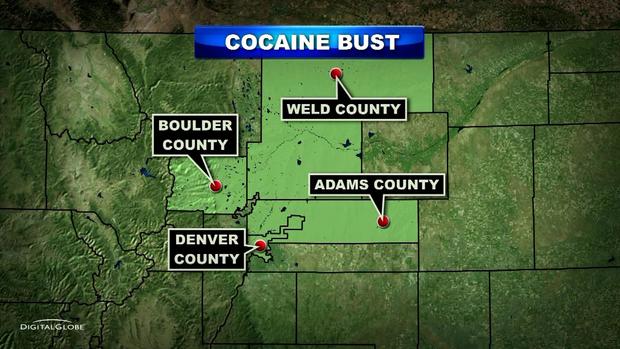 COCAINE RING BUST map 