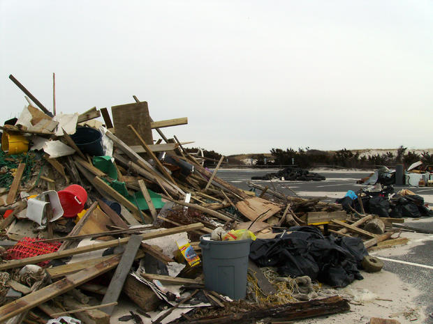Debris Pile Island Beach State Park Jersey Shore 