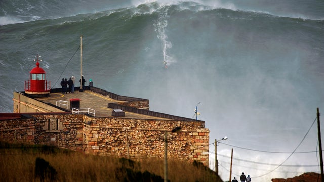 Garrett McNamara surfs possible 100-foot wave