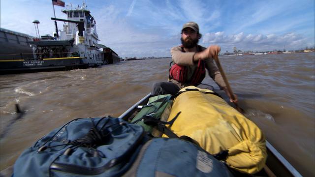 Dominique Liboiron of Medicine Hat, Alberta, canoed 3,300 miles to New Orleans. 