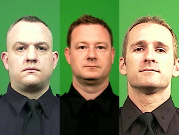 Det. John Kenny, Det. Brian Singer, Officer Marian Kopystianskyj (L-R) (credit: NYPD) 