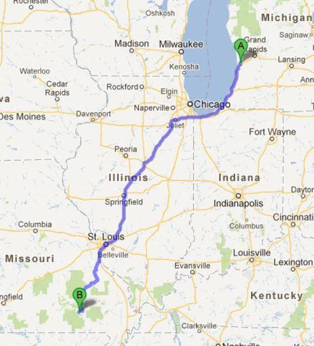 possible route taken from mi to mo - missing byrne 