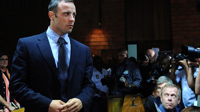Oscar Pistorius during bail hearing at  Magistrate Court in Pretoria on February 22, 2013. 