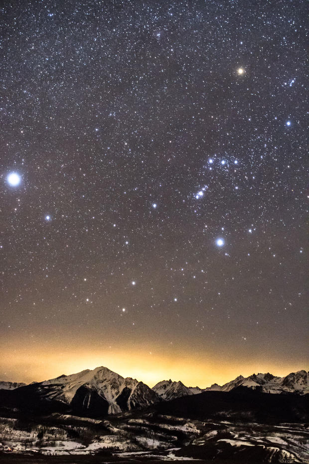 Orion and Sirius over Gore Range 