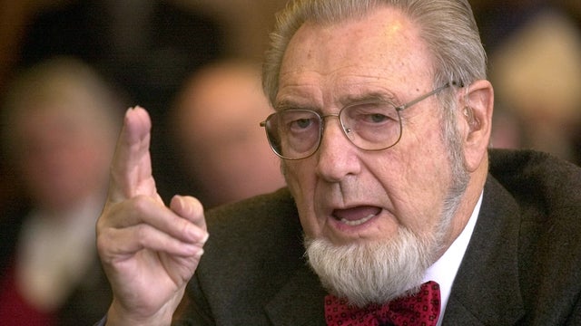 former U.S. Surgeon General, Dr. C. Everett Koop testifies in Concord, N.H. Koop, who raised the profile of the surgeon general by riveting America's attention on the then-emerging disease known as AIDS and by railing against smoking, has died in New Hamp 