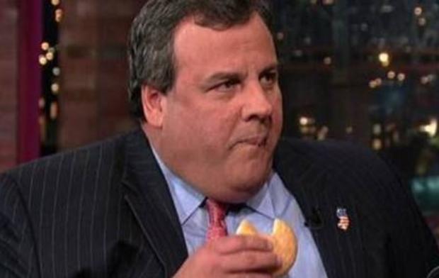Chris Christie Eating A Doughnut 