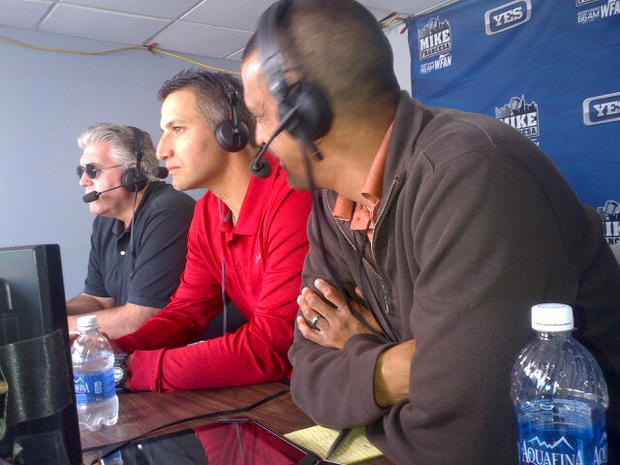 Andy Pettitte with Mike Francesa and Sweeny Murti 
