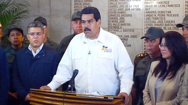 In photo released by Miraflores Presidential Press Office, Venezuela's Vice President Nicolas Maduro addresses the nation to annunce the death of President Hugo Chavez in Caracas, Venezuela, Tuesday, March 5, 2013. Maduro announced that Chavez has died on 