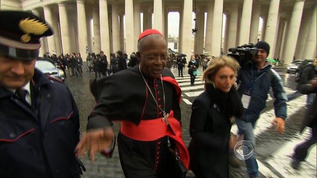 The media hounds cardinals for answers ahead of the papal conclave. 