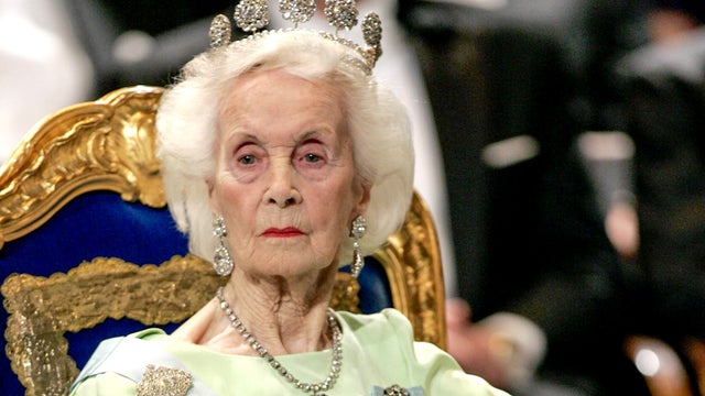 In this Dec. 10, 2005 file photo Princess Lilian of Sweden is seen in Stockholm. Welsh-born Princess Lilian of Sweden, whose decades-long love story with the king's uncle was one of the better kept secrets of the royal household, has died. She was 97. 