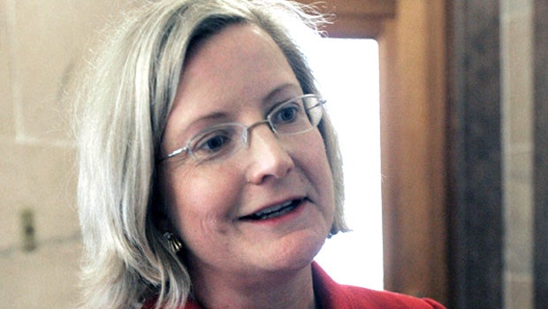 This Feb. 20, 2008 photo shows Rep. Jessica Upshaw, R-Diamondhead at the Capitol in Jackson, Miss. Simpson County Coroner Terry Tutor says Upshaw died Sunday, March 24, 2013.