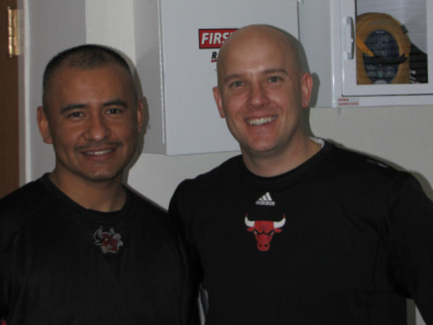 Demetrio Torres and Ron Newman with HeartSine AED 