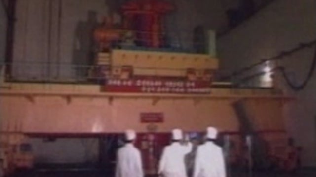 File footage showed scientists believed to be working at the Yongbyon nuclear facility, about 49 miles north of Pyongyang. 