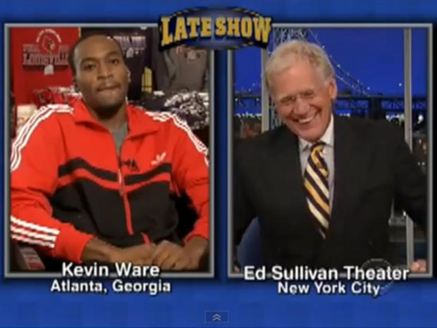 Kevin Ware with David Letterman 