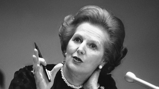 Britain's former Prime Minister Margaret Thatcher 