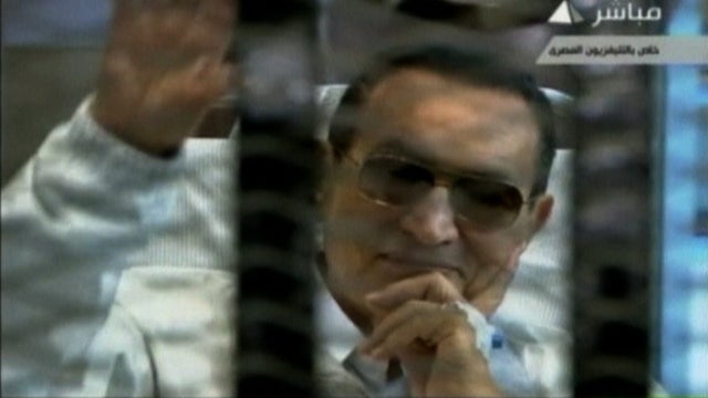 Mubarak public appearence in court 