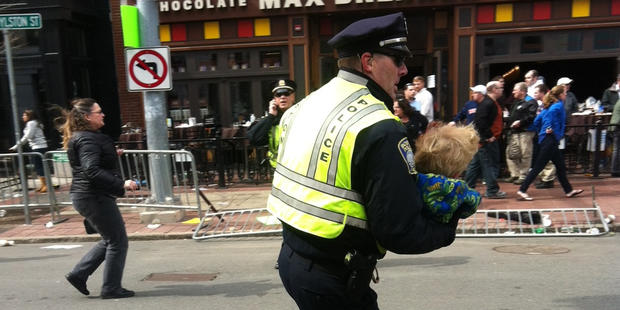Boston Marathon explosion child 