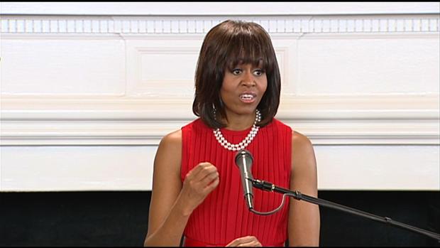 Michelle Obama: Our "thoughts and prayers" are with Boston 