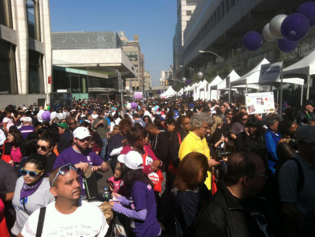 Crowd at March For Babies walk 