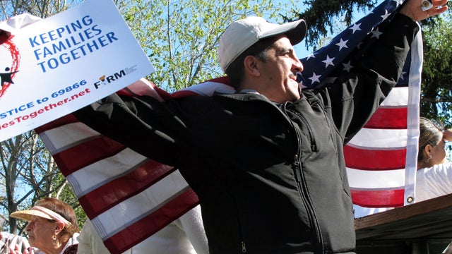 Lio Soto cheers during a May Day rally May 1, 2013, in Boise, Idaho. Soto was one of hundreds who turned out in downtown Boise to demonstrate for changes to the nation's immigration laws. 