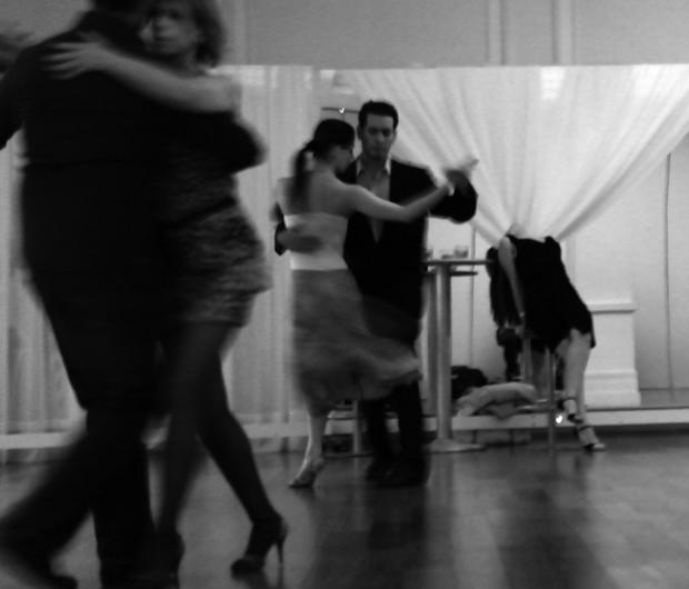 Cypriot couples perform a tango dance in 