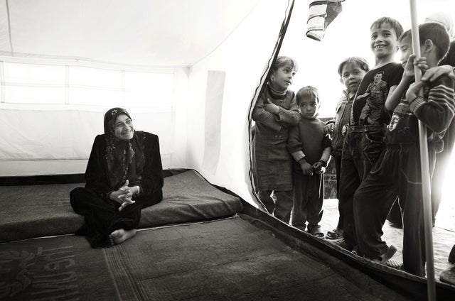 Sawsan, 40, lost her husband and one leg to the war 