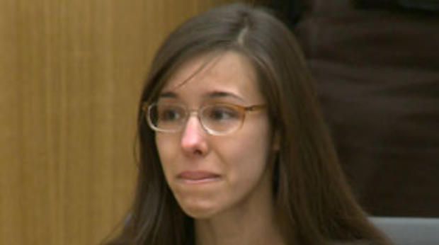 Jodi Arias reacts to hearing a guilty verdict in her trial 