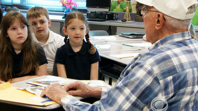 Whenever 87-year-old Charles Mowbray visits North Salisbury Elementary in Salisbury, Md., the World War II Navy sailor brings a boatload of stories. 