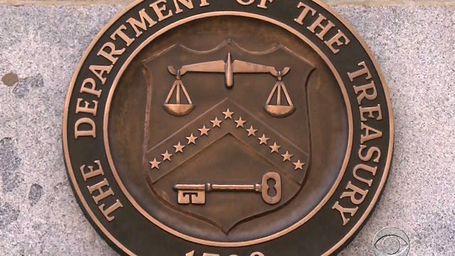 The seal of the Treasury Department is seen in this undated picture. 