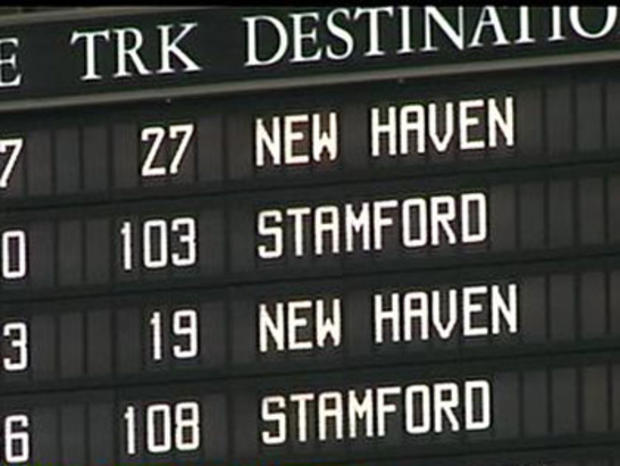 Metro-North Railroad New Haven Line Departure Board Grand Central Terminal 
