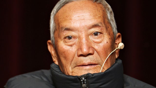 Nepalese mountaineer Min Bahadur Sherchan in November 2009. In May 2013, at 81, amid worsenign weather conditions on the mountain, he abandoned atempt to reclaim record he'd held as oldest person to Scale Mount Everest. He'd lost the mark the week before  