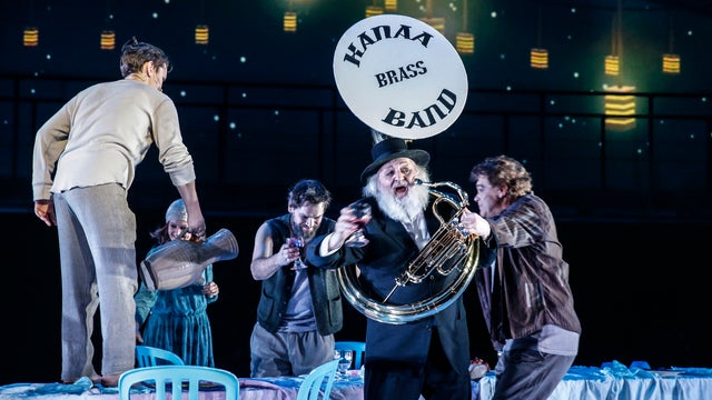 Actors in Oslo theater Det Norske Teatret rehearsing a scene from &acirc;??Bibelen,&acirc;?? a six-hour play based on a nontraditional interpretation of the Bible. 