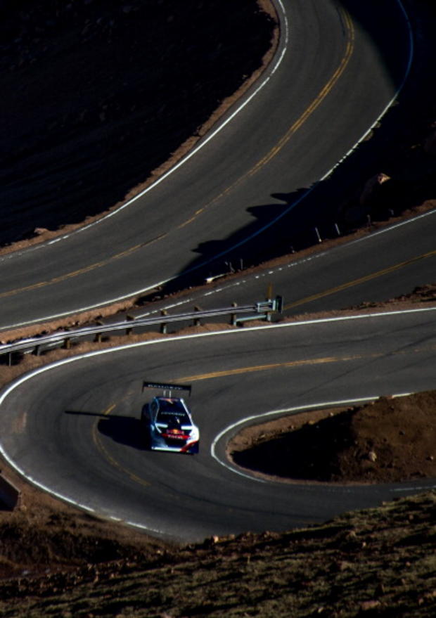An image from the Pikes Peak International Hill Climb in 2013. 