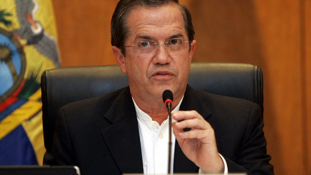 Ecuador's Foreign Minister Ricardo Patino 