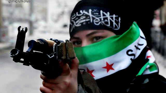 Female Free Syrian Army fighter 