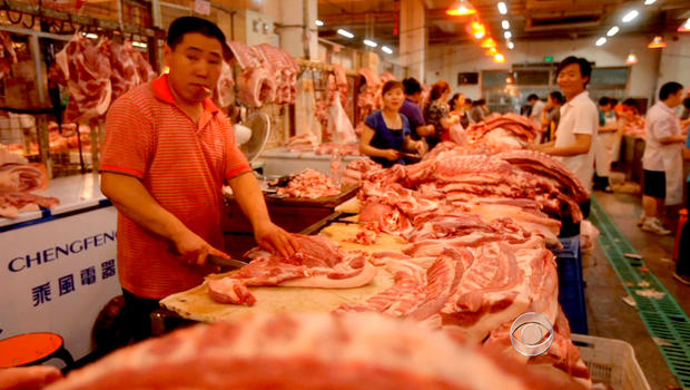 A pork house in China. 