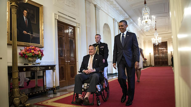 George H.W. Bush at White House 