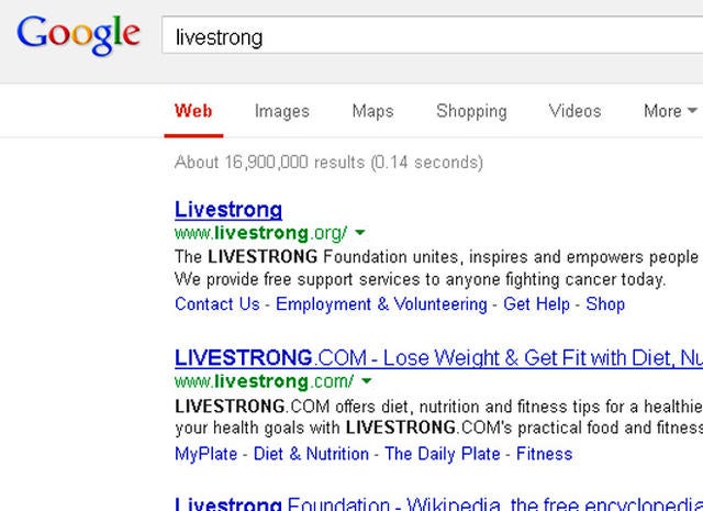 Livestrong wikipedia clearance