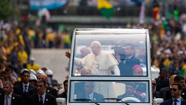 Pope Francis arrives in Brazil 