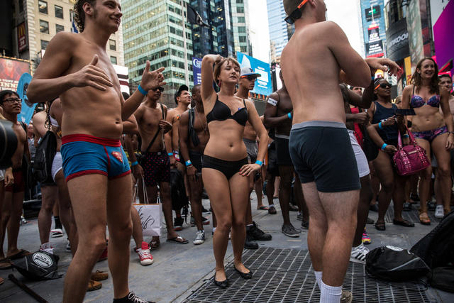 National Underwear Day 2013, Times Square, New York City