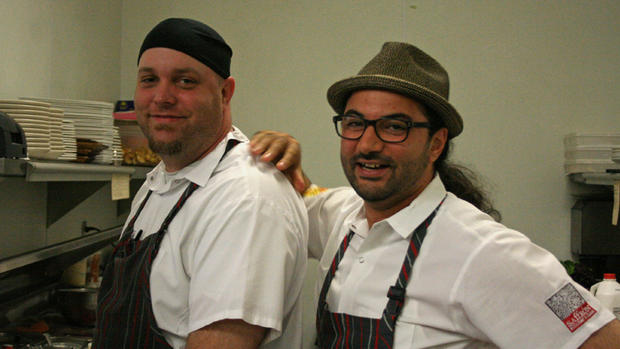 Sameh Wadi and sous chef Cam 