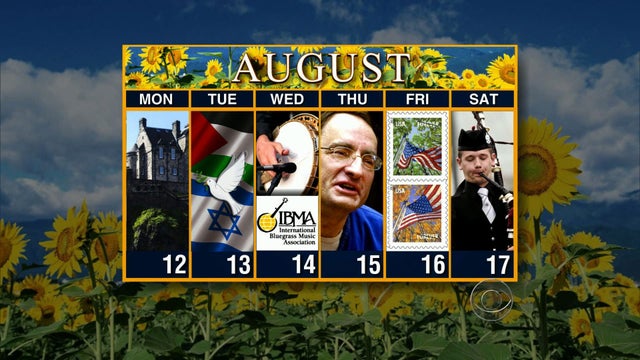 Sunday Mornign calendar for tthe week of Aug. 12 