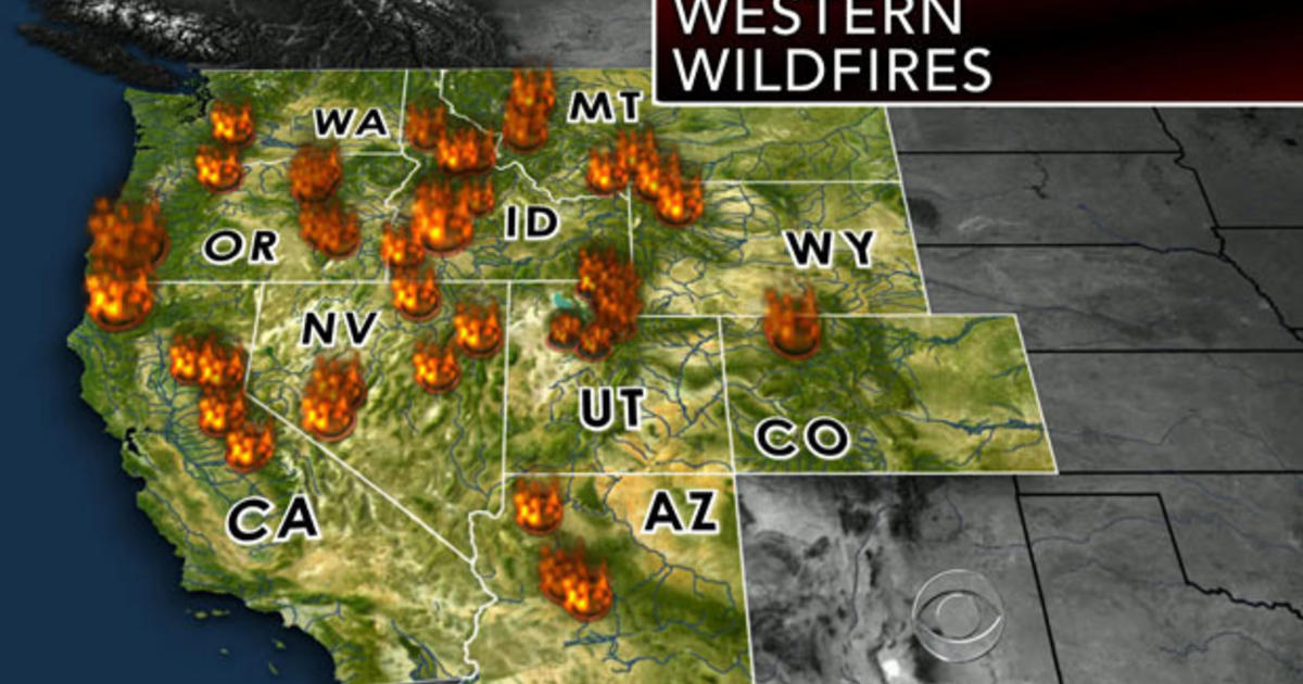 Wildfires burning in 11 Western states CBS News