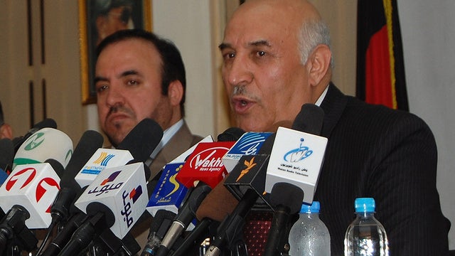 Afghan Attorney General Muhammad Ishaq Aloko (right 