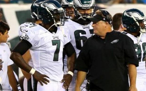 Michael Vick and Chip Kelly 